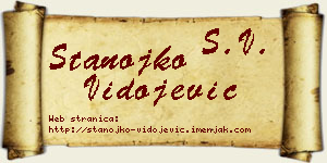 Stanojko Vidojević vizit kartica